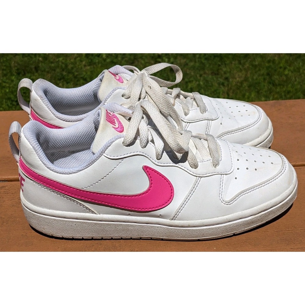 Nike Court Borough Low Recraft 4.5 Youth Big Kids White Pink Sneakers DV5456-113